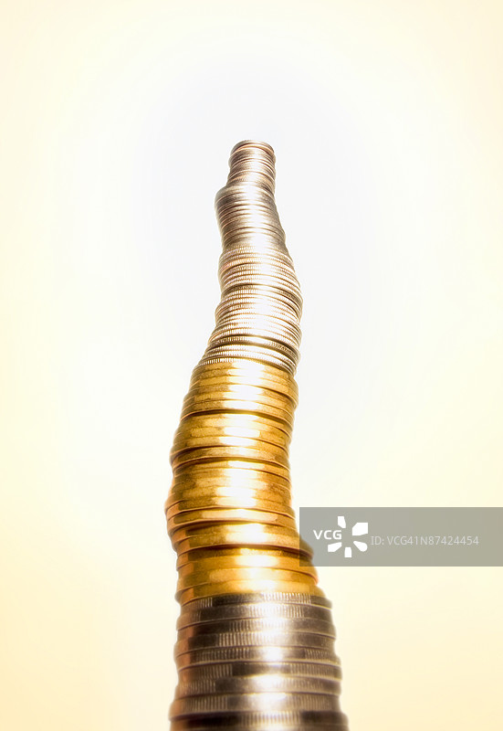 硬币塔图片素材