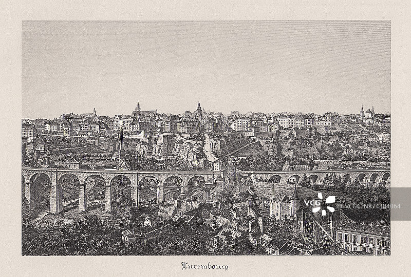 1891年卢森堡大公国首都图片素材