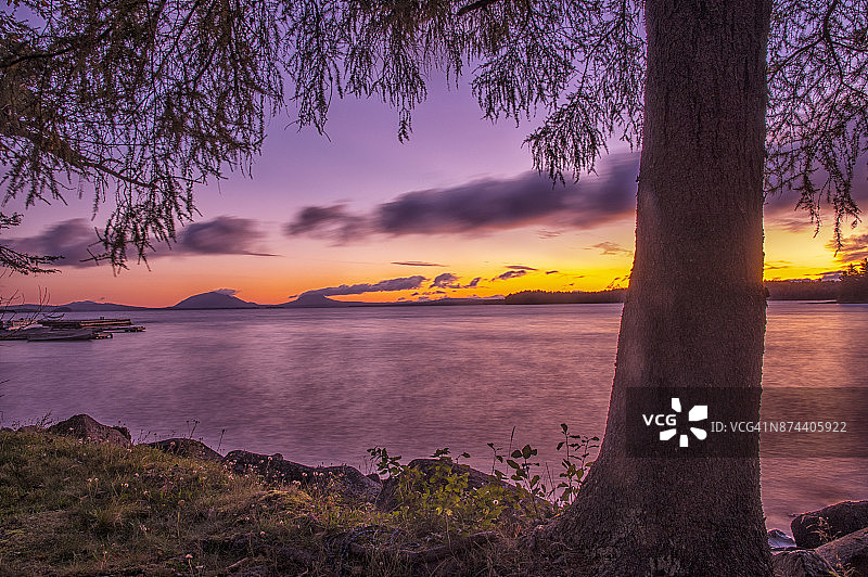 穆斯黑德湖日出图片素材