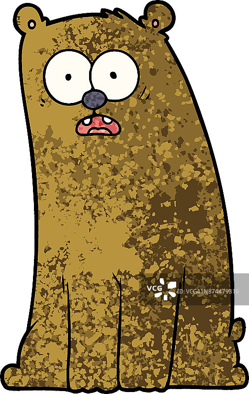 卡通惊讶熊图片素材