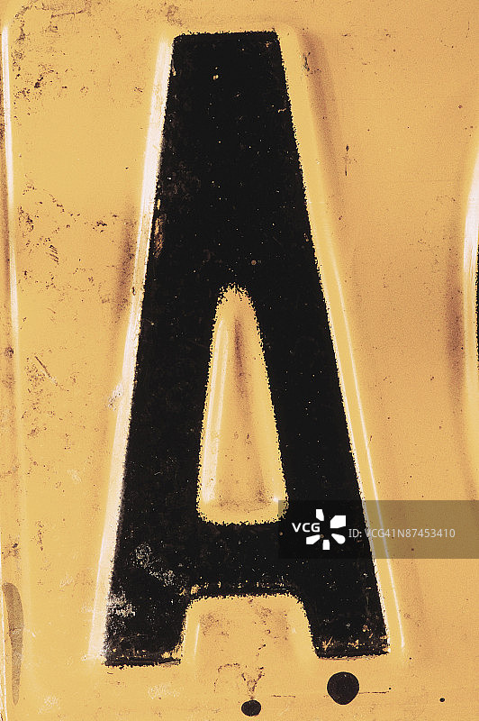 牌照上的字母A图片素材