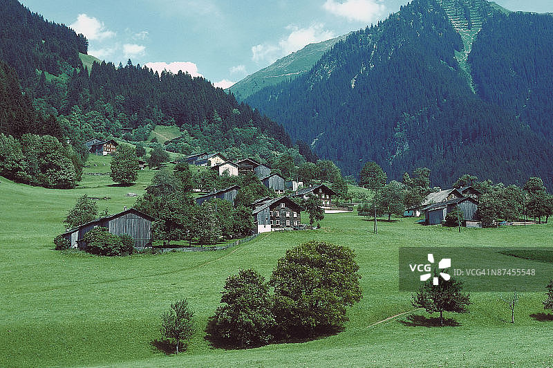 奥地利福拉尔贝格村庄图片素材