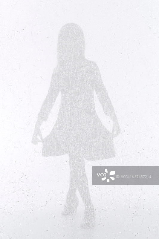 女孩剪影图片素材