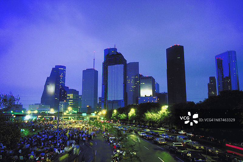 休斯敦德克萨斯州节日上的人群图片素材
