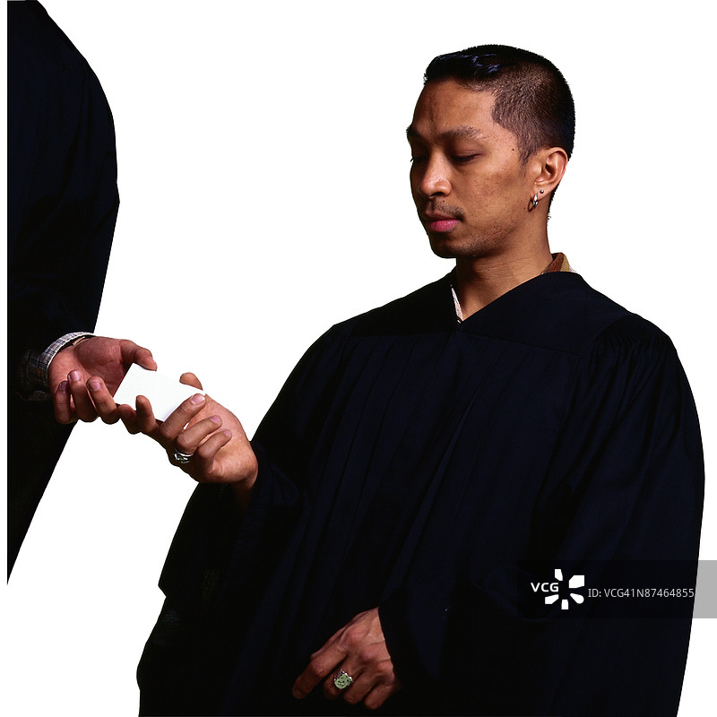 男人们互换名片图片素材