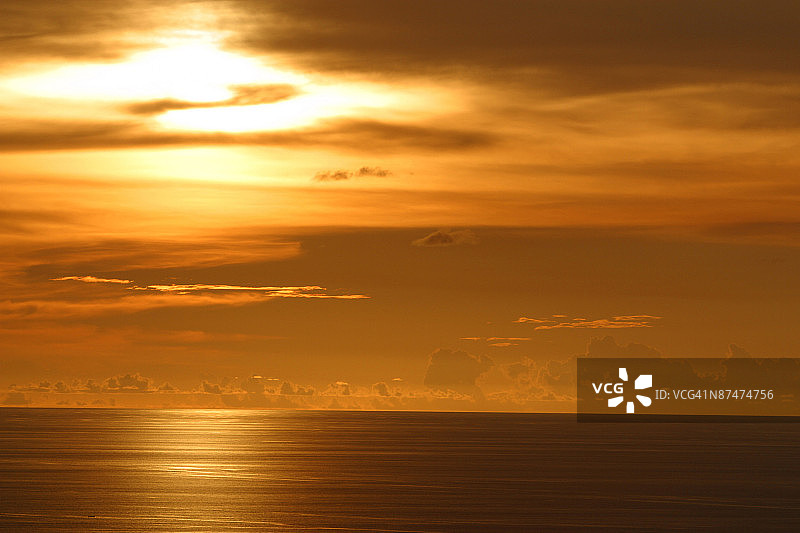 落日的海洋图片素材