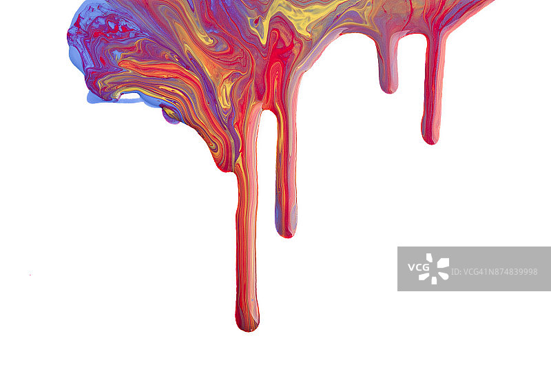 彩色颜料滴落图片素材