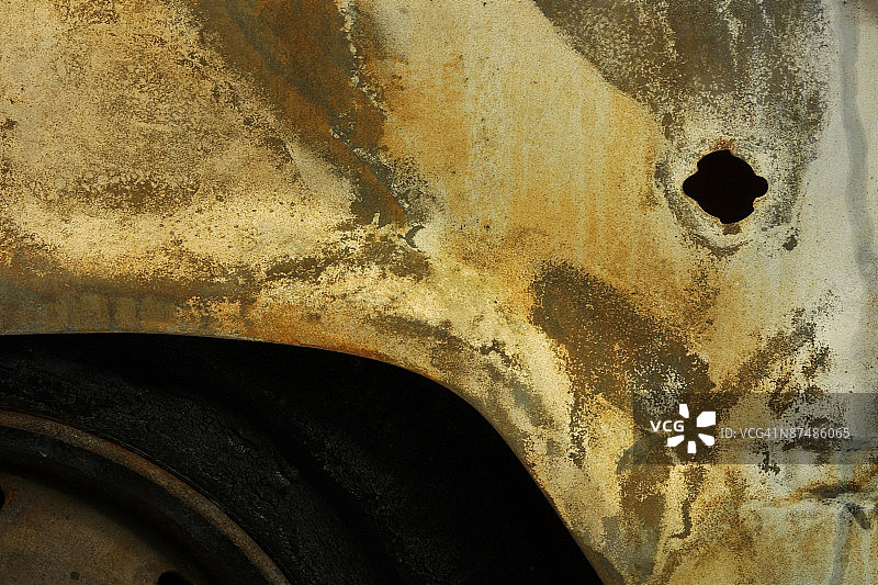 生锈的车辆挡泥板图片素材