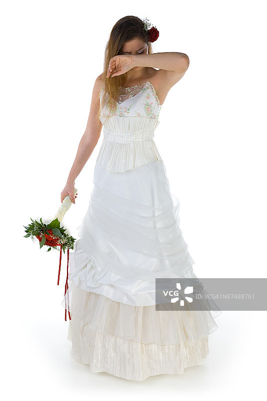 被抛弃的新娘哭泣图片素材