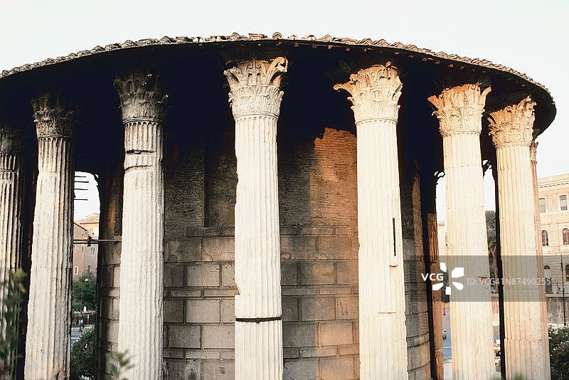 意大利罗马灶神庙的柱子图片素材