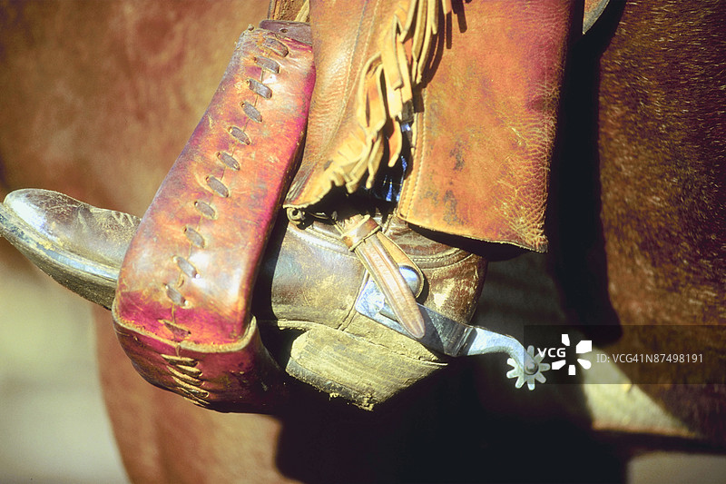 靴子在马镫上图片素材