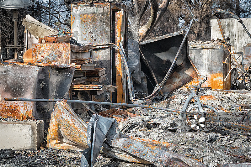 烧毁的街区图片素材