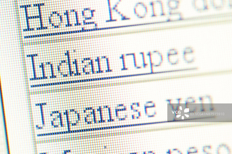 电脑屏幕上的股市数据图片素材