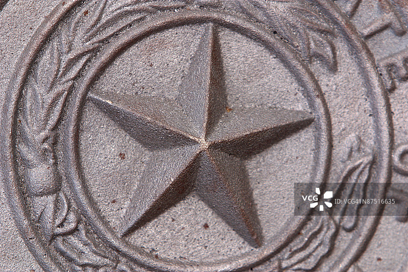 星星浮雕徽章图片素材