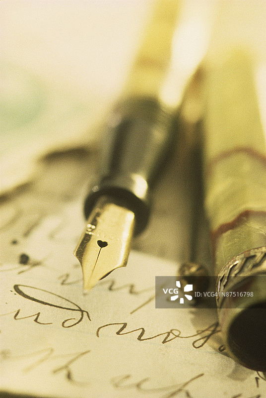 钢笔特写图片素材