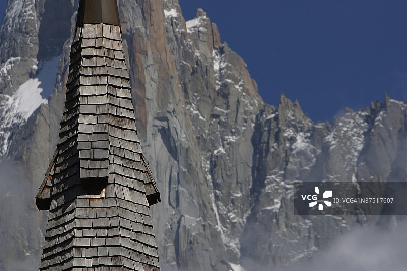 法国的教堂尖顶图片素材