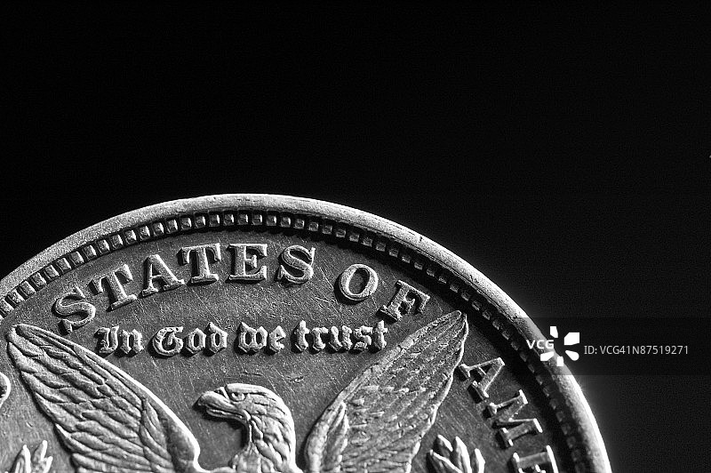 半美元硬币特写图片素材