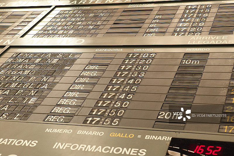 航班到港和离港信息显示屏图片素材