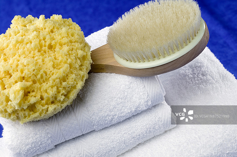 海绵和搓澡巾图片素材