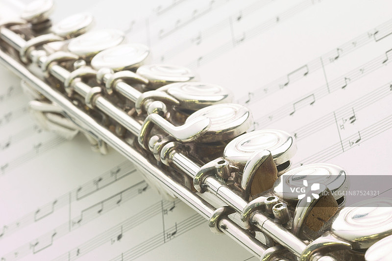 带有乐谱的长笛图片素材