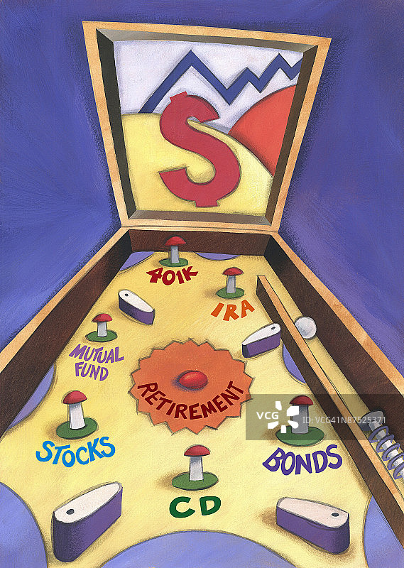 具有投资主题的弹珠机图片素材