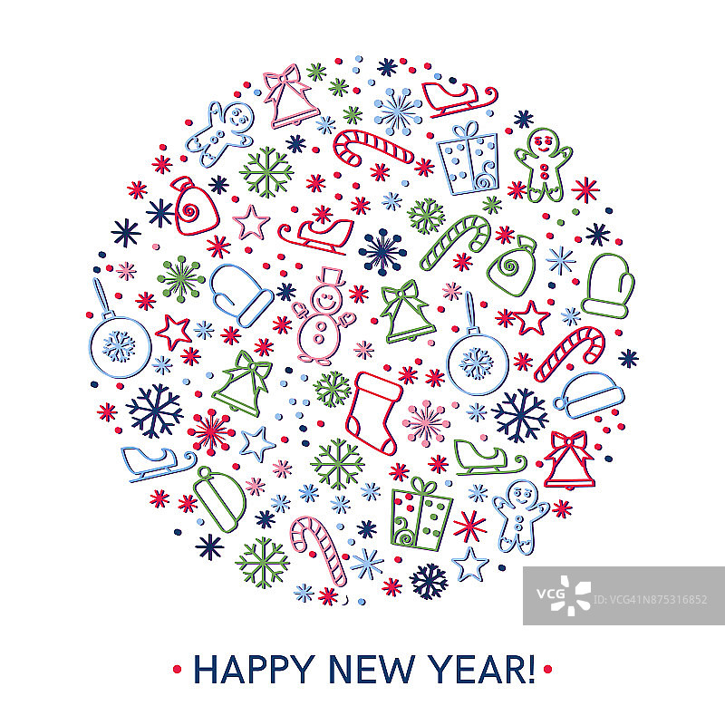 新年贺卡设计图片素材