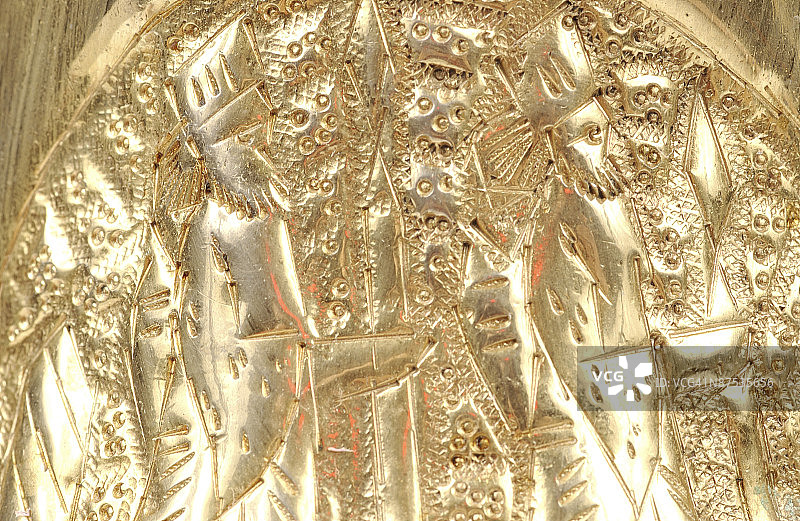 金色树叶设计的特写图片素材