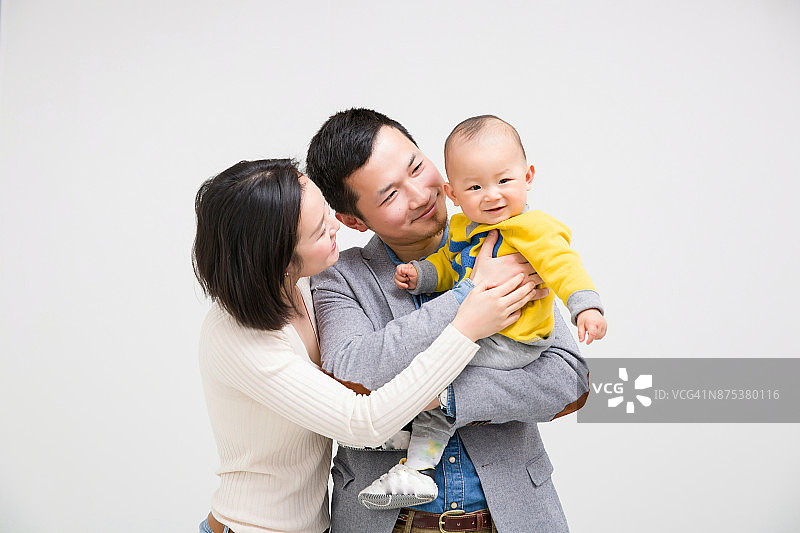 与父母的周岁照图片素材