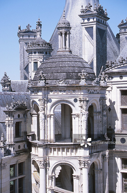 塔楼的外部建筑细节图片素材