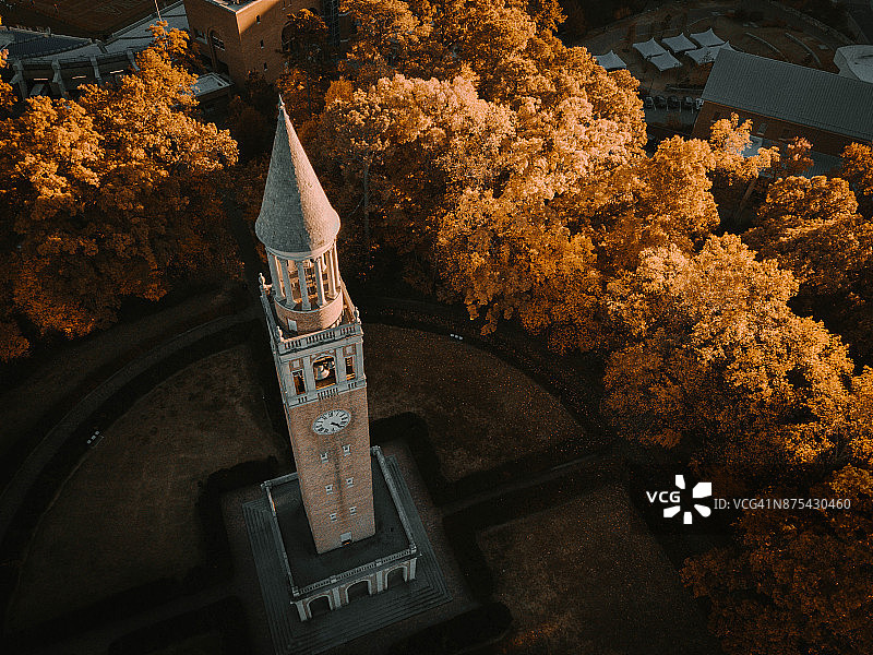 北卡罗来纳大学教堂山分校航拍图片素材