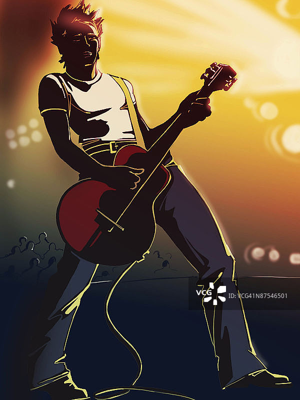 年轻的吉他手图片素材