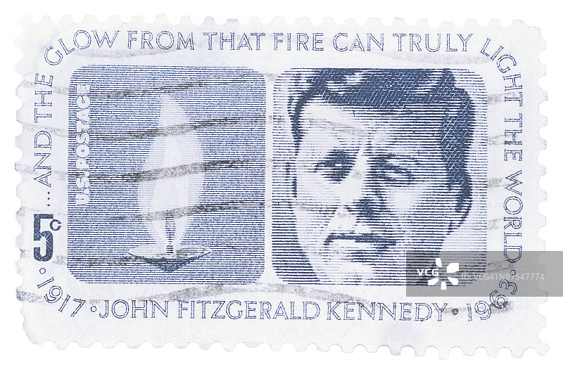 约翰·F·肯尼迪邮票图片素材