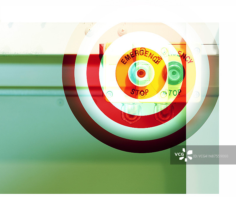 靶心和紧急按钮图片素材