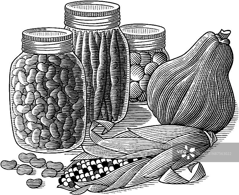 在桌子上准备食物的人图片素材