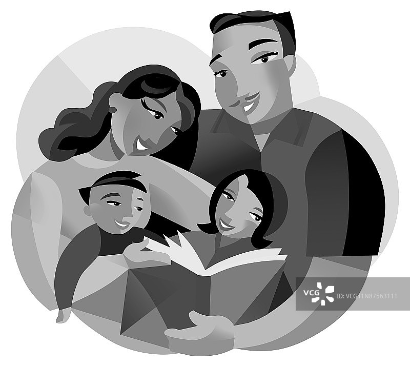 一个年轻的家庭图片素材