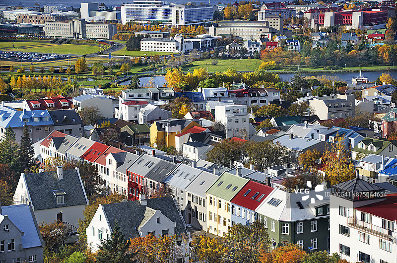 秋季的冰岛雷克雅未克图片素材