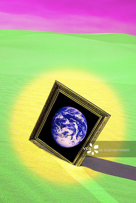 带框的地球图片素材