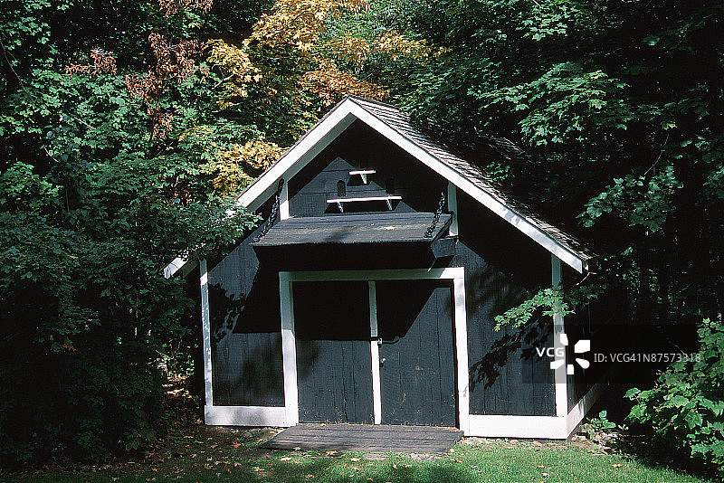 树林中的小屋图片素材