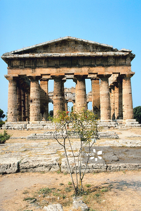 意大利佩斯图姆的阿波罗神庙图片素材