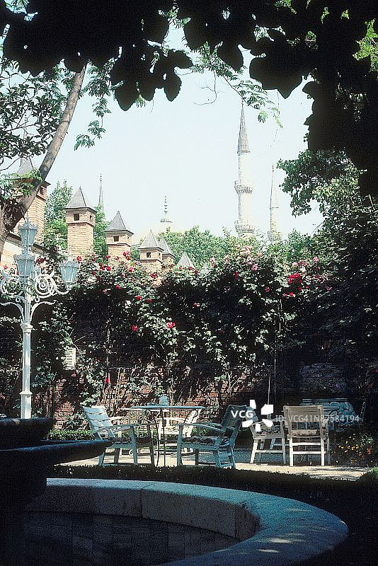 花园里的喷泉图片素材