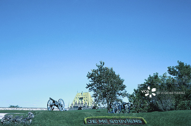 加拿大魁北克市芳堤娜城堡附近的公园图片素材