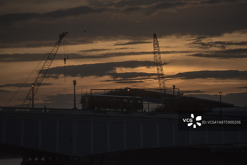 日落，巴特西，旺兹沃思，肯辛顿和切尔西图片素材