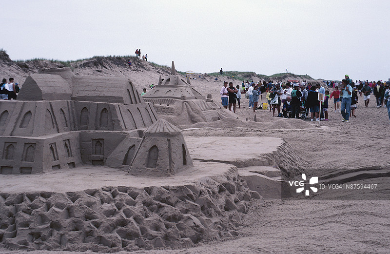 沙滩上的沙堡图片素材