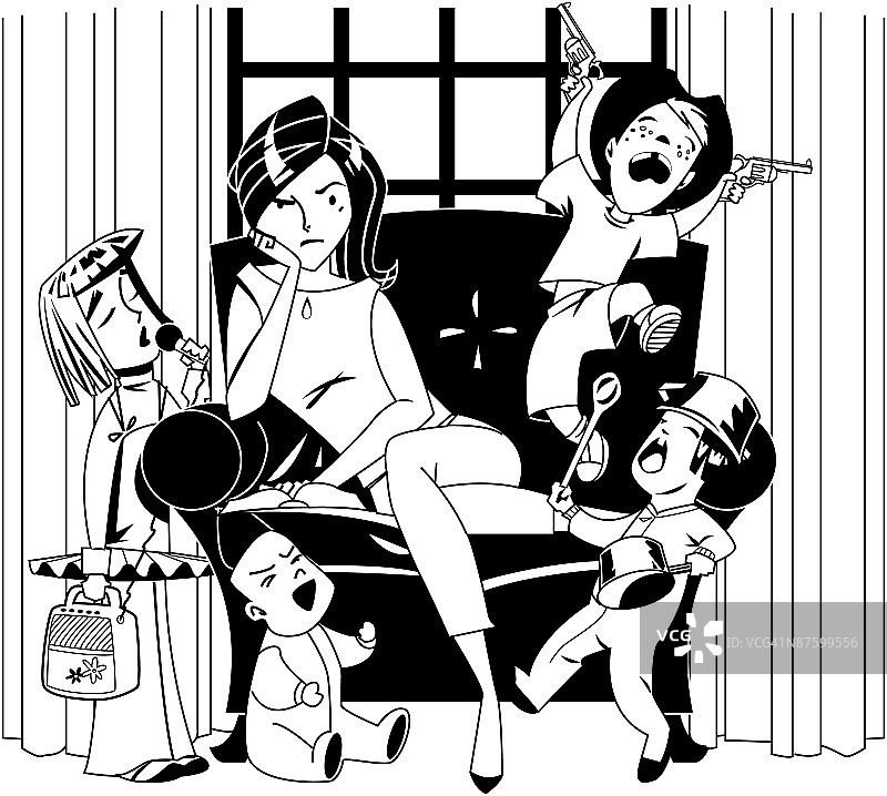 一家人在客厅里图片素材