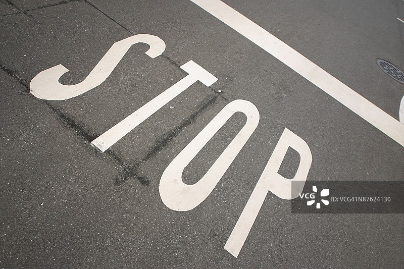 彩绘停止标志图片素材