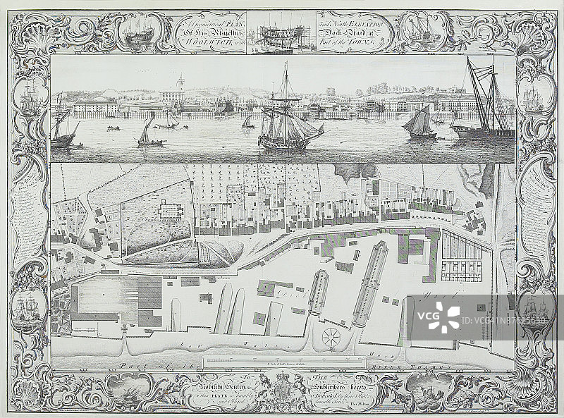 大不列颠伍尔维奇历史地图图片素材