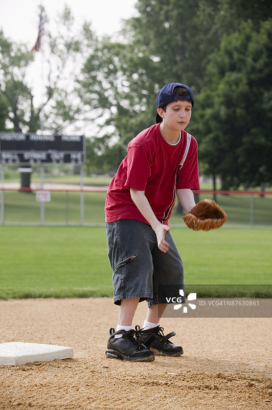 准备接球的接球手图片素材