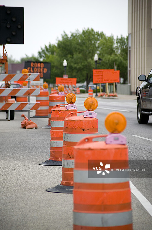 道路施工区域图片素材