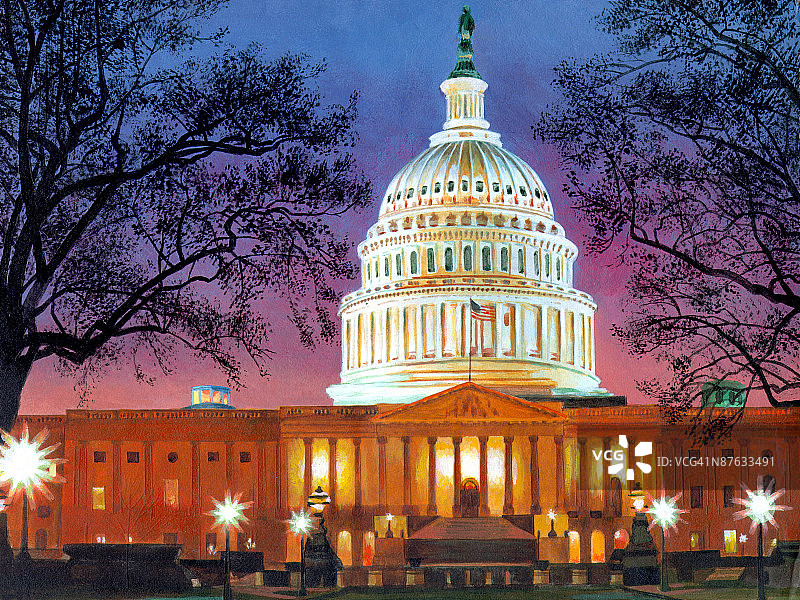 城市建筑夜景风光图片素材