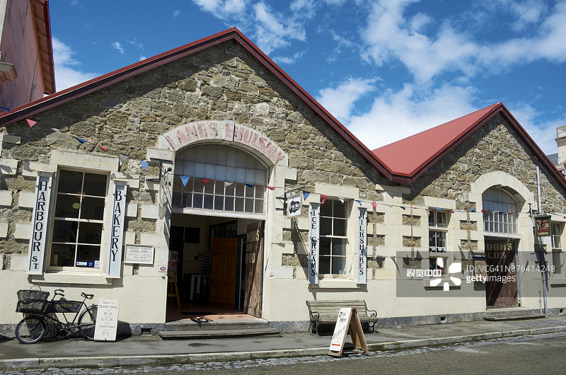 奥马鲁维多利亚区海港街的历史建筑图片素材